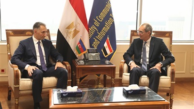 وزير الاتصالات يبحث مع وزير التنمية الرقمية والنقل الأذربيجاني تعزيز التعاون المشترك عدة في مجالات  