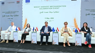 وزير الزراعة ومحافظ البحيرة وسفير الاتحاد الأوروبي يشهدون احتفالية ميكنة حصاد القمح بالمحافظة  