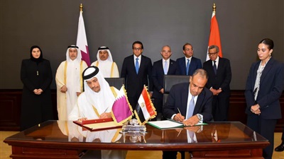 انعقاد الدورة السابعة للجنة العليا المصرية القطرية المشتركة بالعلمين برئاسة وزير الخارجية المصري ورئيس وزراء وزير خارجية قطر   