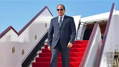 الرئيس السيسي يصل مطار فيرنز ليست الدولي ببودابست في زيارة رسمية للمجر 